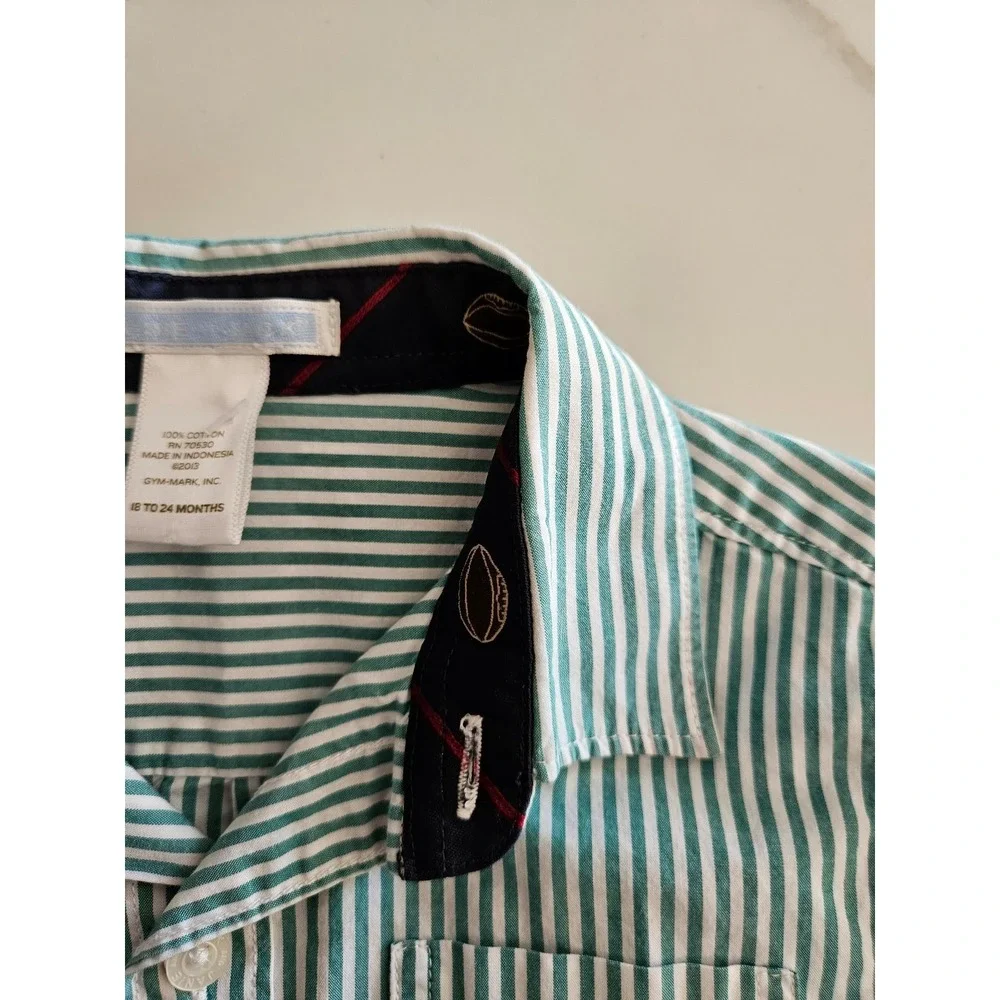 Janie and jack baby‎ boy button up top 18-24 mos